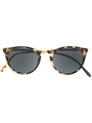 Oliver Peoples lunettes de soleil à monture ronde - Marron