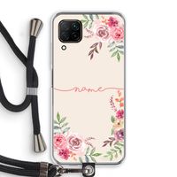 Rozen: Huawei P40 Lite Transparant Hoesje met koord