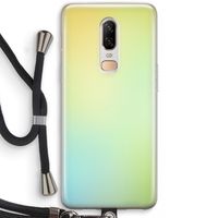 Minty mist pastel: OnePlus 6 Transparant Hoesje met koord