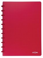 Atoma Trendy schrift, ft A4, 144 bladzijden, commercieel geruit, transparant rood - thumbnail