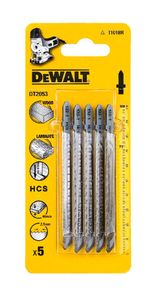 DeWalt Accessoires Decoupeerzaagblad HCS met neerwaartse vertanding voor hout en laminaat <15mm, 100x74x2,5mm, (T101BR) - DT2053-QZ