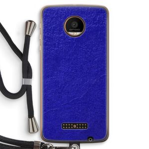 Majorelle Blue: Motorola Moto Z Force Transparant Hoesje met koord