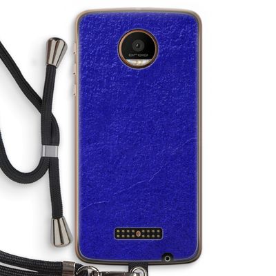 Majorelle Blue: Motorola Moto Z Force Transparant Hoesje met koord