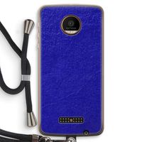 Majorelle Blue: Motorola Moto Z Force Transparant Hoesje met koord