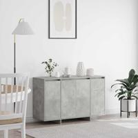 Dressoir Betongrijs 120 x 41 x 75 cm Bewerkt hout