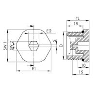 Wiska 10110110 EVSGS-ORD 25 Blindstop M25 Kunststof Grijs-wit (RAL 7035) 100 stuk(s)