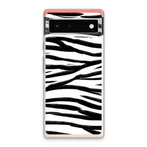 Zebra pattern: Google Pixel 6 Transparant Hoesje