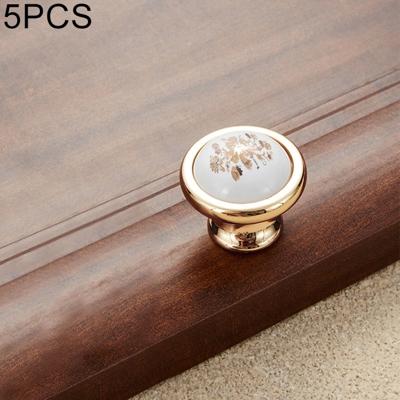 5 stuks 5089 goud geïmiteerd zink legering keramische handvat voor kabinet garderobe lade deur