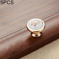 5 stuks 5089 goud geïmiteerd zink legering keramische handvat voor kabinet garderobe lade deur