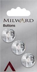 Milward Knoop Kristal 17mm (3 stuks)