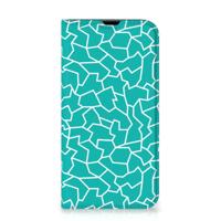 iPhone 13 Pro | Bookcase | Cracks Blue