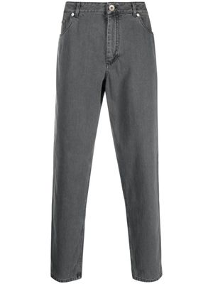 Brunello Cucinelli jean à coupe droite - Gris