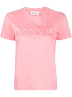 Lanvin logo-embroidered cotton T-shirt - Rose - thumbnail