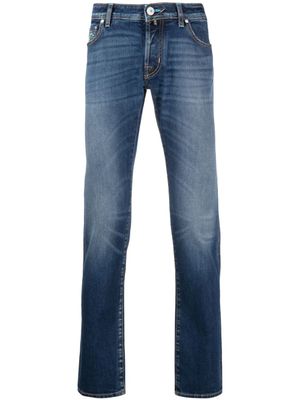Jacob Cohën jean slim à logo brodé - Bleu