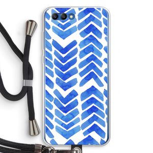 Blauwe pijlen: Honor 10 Transparant Hoesje met koord