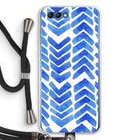 Blauwe pijlen: Honor 10 Transparant Hoesje met koord