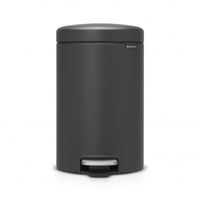 Brabantia newIcon pedaalemmer 12 liter met kunststof binnenemmer - Mineral Infinite Grey - thumbnail