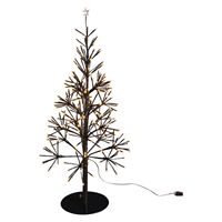 Verlichte figuren bruine lichtboom/kunststof boom/kerstboom met 380 led lichtjes 108 cm   -