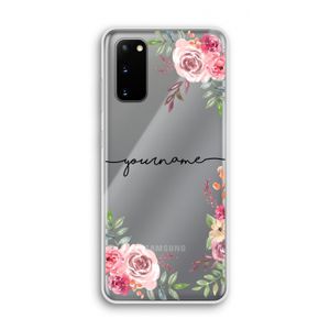 Rozen: Samsung Galaxy S20 Transparant Hoesje