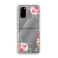 Rozen: Samsung Galaxy S20 Transparant Hoesje