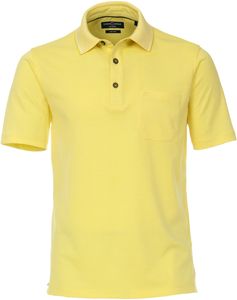 Casa Moda Sport Poloshirt Faded Geel Borstzak Regular Fit