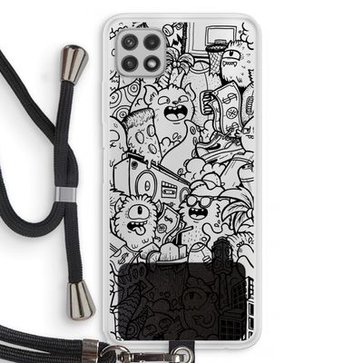 Vexx Black City : Samsung Galaxy A22 4G Transparant Hoesje met koord
