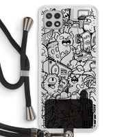 Vexx Black City : Samsung Galaxy A22 4G Transparant Hoesje met koord