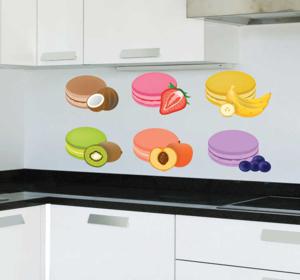 Macarrons fruit smaak sticker