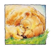 Kunstdruk Makiko - Mother Bear&apos;s Love II 30x30cm