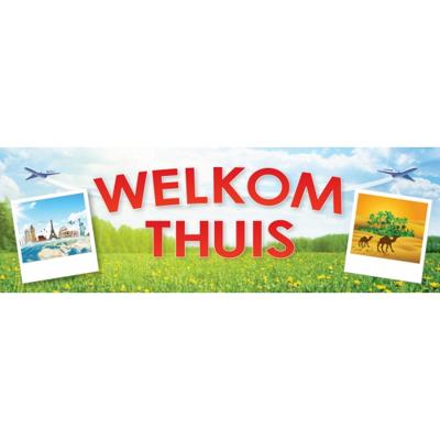 Welkom thuis sticker - 19.6 x 6.5 cm - Versiering Welkom thuis sticker - 19.6 x 6.5 cm - Versiering