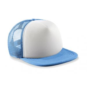 Blauw met witte vintage kinder baseball cap