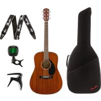 Fender CD-60S All Mahogany akoestische westerngitaar + gigbag + accessoires - thumbnail