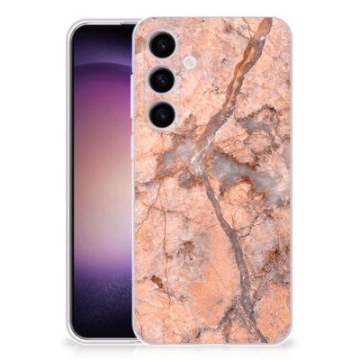 Samsung Galaxy S24 | TPU | Siliconen hoesje | Marmer Oranje