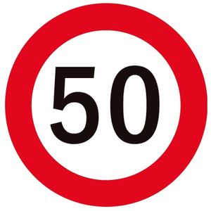 25x Bierviltjes/onderzetters 50 jaar verkeersbord feestartikelen