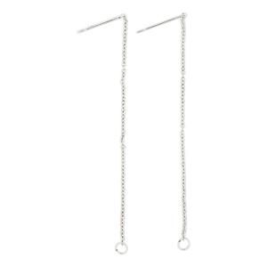 Creativ Company Oorbellen van ketting verzilverd, 1 paar