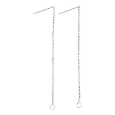 Creativ Company Oorbellen van ketting verzilverd, 1 paar