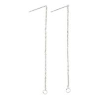 Creativ Company Oorbellen van ketting verzilverd, 1 paar