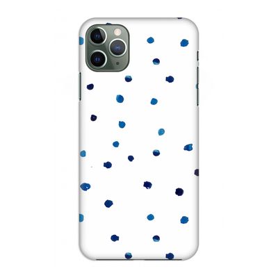Blauwe stippen: Volledig geprint iPhone 11 Pro Max Hoesje