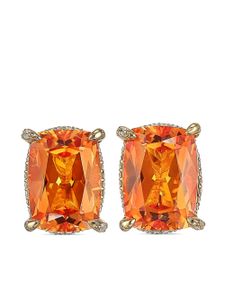 Anabela Chan boucles d'oreilles en or 18ct serties de diamants et de saphirs - Orange