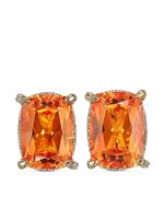 Anabela Chan boucles d'oreilles en or 18ct serties de diamants et de saphirs - Orange