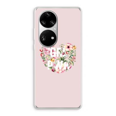 GRL PWR Flower: Huawei P50 Pro Transparant Hoesje