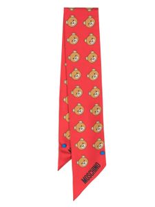 Moschino foulard Teddy Bear en soie - Rouge