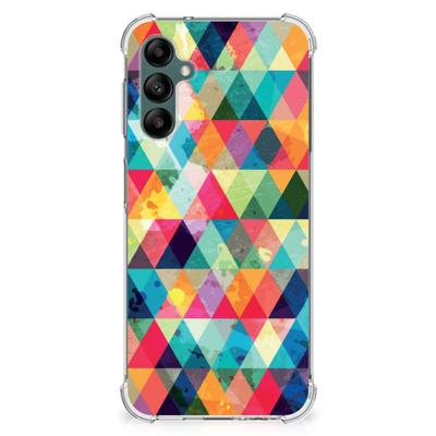 Samsung Galaxy A14 5G/4G Doorzichtige Silicone Hoesje Geruit Samsung Galaxy A14 5G/4G Doorzichtige Silicone Hoesje Geruit