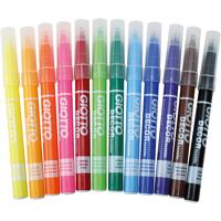 GIOTTO textielstift, lijndikte 4 mm, diverse kleuren, 12 stuk/ 1 doos