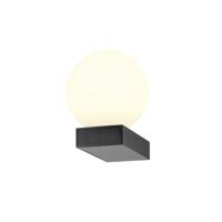 SLV WandlampSun zwart met witte bol - 1009144