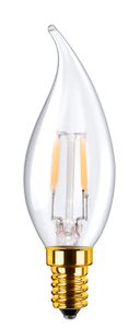 LED kaarslamp helder 3.5W E14 filament Segula dimbaar 55206