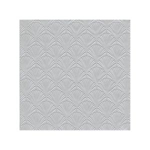 16x Luxe 3-laags servetten met patroon zilver 33 x 33 cm   -