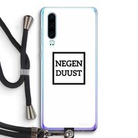 Negenduust vierkant: Huawei P30 Transparant Hoesje met koord