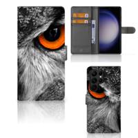 Samsung Galaxy S23 Ultra | Telefoonhoesje | Met pasjeshouder | Uil
