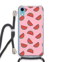 Watermeloen: iPhone XR Transparant Hoesje met koord